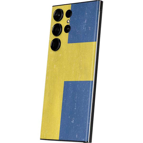 Sweden Flag Distressed Galaxy Skins